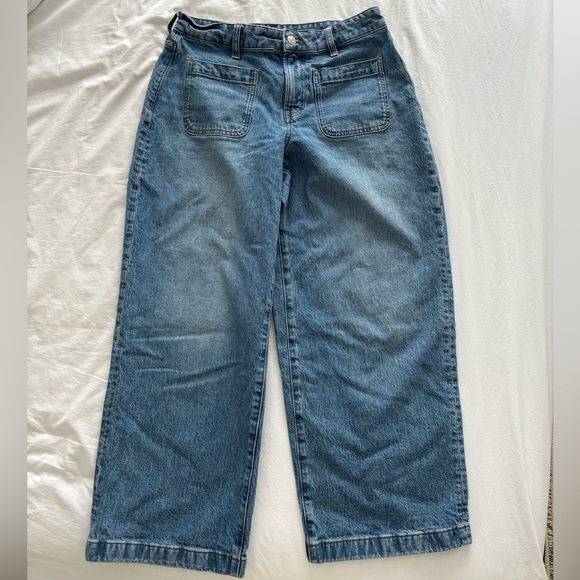 Madewell Petite Curvy Emmett Wide-Leg Jean Patch Pocket Edition - Picture 7 of 14